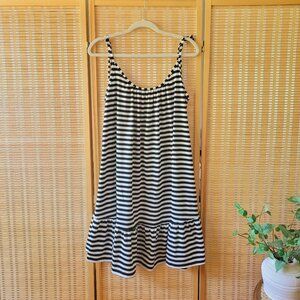 Stripped Summer Adjustable Straps Mini Dress